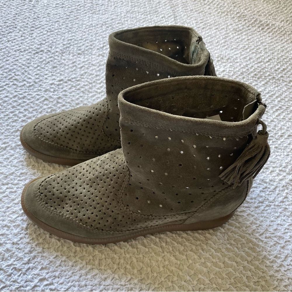 Isabel Marant Basley Suede Ankle Boots Taupe Size 11 - Picture 4 of 16